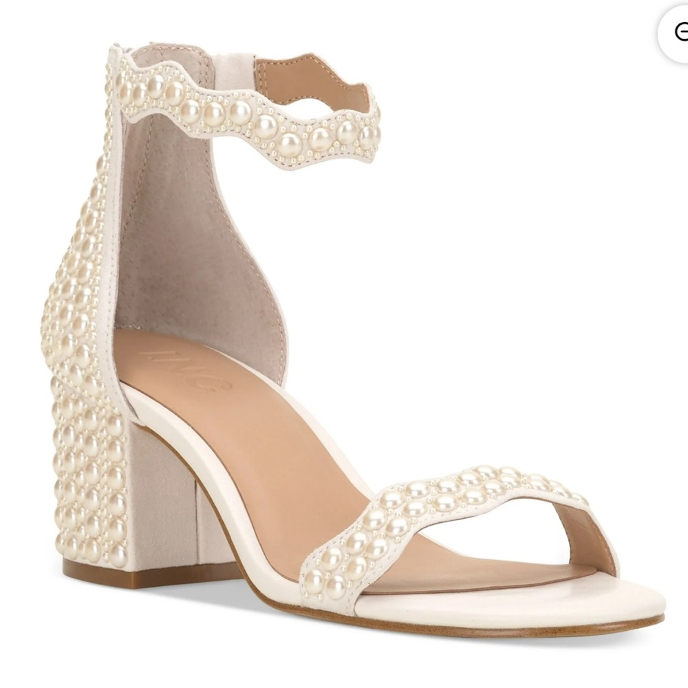 INC White Pearl Women's Heels